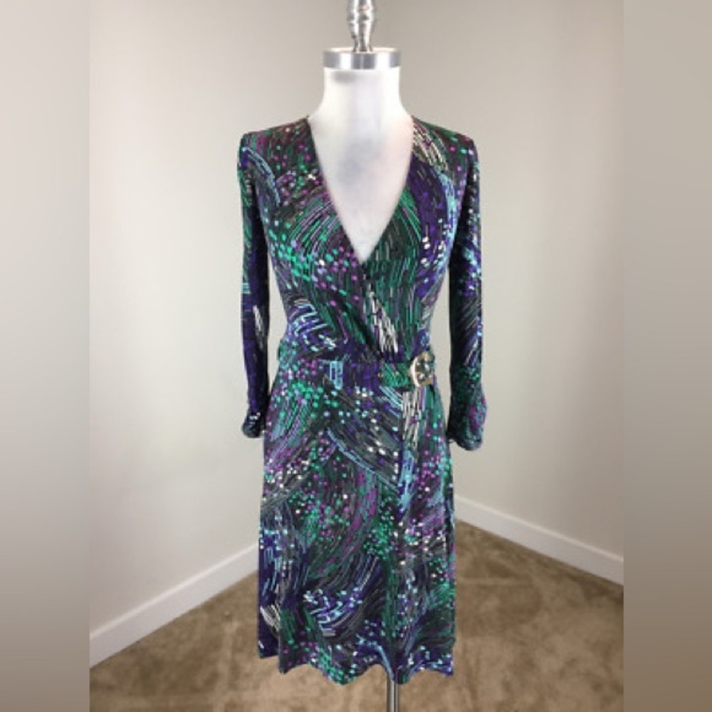 2000s Cache vintage Y2K Beautiful faux wrap dress XS
